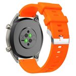 Cinturino per orologio in silicone lucido da 20 mm (arancione)