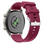 Cinturino per orologio in silicone lucido da 20 mm (rosso vino)