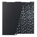 Piastra di stampa 3D in lamiera di acciaio a molla per ANYCUBIC 268x256 mm, stile: fibra di carbonio PET + pellicola diamantata PEO