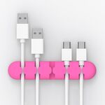 Fissatore per avvolgicavo ORICO CBS5 in materiale siliconico desktop, dimensioni: 9,6 * 2 * 1,2 cm (rosa)