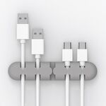 Fissatore per avvolgicavo ORICO CBS5 in silicone per desktop, dimensioni: 9,6 * 2 * 1,2 cm (grigio)