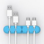 Fissatore per avvolgicavo ORICO CBS5 in materiale siliconico desktop, dimensioni: 9,6 * 2 * 1,2 cm (blu)