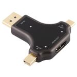 Adattatore D63A DisplayPort + Mini DP + UCB-C / Type-C maschio a HDMI femmina 3 in 1