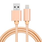 Cavo dati / caricabatterie da 8 pin a USB con testina in metallo da 1 m 3A, 1m 3A Woven Style Metal Head 8 Pin a USB Cavo dati/caricabatterie (oro)