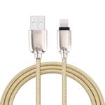 1m Woven 108 CORE DI COPPER 8 PIN a USB Data Sincronizzazione Cavo di ricarica per iPhone, iPad (oro)
