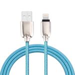 1m Woven 108 CORE DI COPPER 8 PIN a USB Data Sync Charging Cavo per iPhone, iPad (blu)