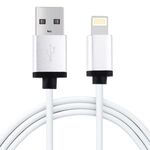 1M 3A 8 pin per sincronizzazione dati USB Cavo di ricarica per iPhone, iPad, diametro: 4 cm (bianco)