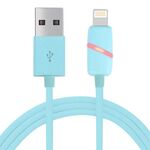 1m Circular Bobin Bobin Style Style da 8 pin a USB Data Sync With Indicatore per iPhone, iPad (blu)