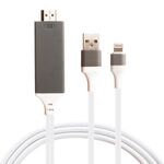Cavo di adattatore maschio HDMI e USB da maschio a 8 pin, lunghezza: 2m (bianco)