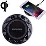 Caricabatterie wireless a ricarica rapida standard Diamond Qi con ingresso DC5V, lunghezza cavo: 1 m, Per iPhone X e 8 e 8 Plus, Galaxy S8 e S8 +, Huawei, Xiaomi, LG, Nokia, Google e altri smartphone (nero)