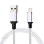1M 2A da USB a 8 pin Nylon Weave Sync Charging Cavo di ricarica (bianco)