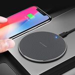 HAMTOD M1 Caricabatterie wireless standard Qi con design UFO intelligente con indicatore luminoso, supporto per la ricarica rapida, Per iPhone, Galaxy, Huawei, Xiaomi, LG, HTC e altri smart phone standard QI