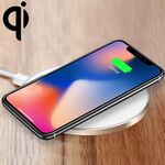 Pad caricatore Qi a ricarica rapida wireless in lega di alluminio ultra sottile GY-68 (oro)