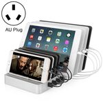 Caricabatterie intelligente X6 96 W 2,4 A 8 porte USB con cornice staccabile, spina AU (bianco)