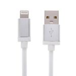 Cavo dati / caricatore da 8 pin a USB con testina in metallo da 1 m, 1m Net Style Metal Head 8 pin a cavo dati/caricatore USB (bianco)