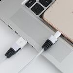Custodia protettiva per avvolgicavo per cavo di ricarica USB anti-rottura da 2 pezzi (nera)