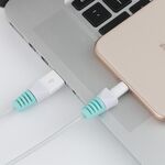 Custodia protettiva per custodia protettiva per avvolgicavo USB anti-rottura 2 PC (Baby Blue)
