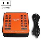WLX-840 200W 40 porte USB Display digitale Stazione di ricarica intelligente AC100-240V, spina USA (nero + arancione)