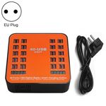 WLX-840 200W 40 porte USB Display digitale Stazione di ricarica intelligente AC100-240V, spina europea (nero + arancione)
