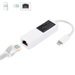 NK107A1 Cavo adattatore di rete LAN Ethernet da 8 pin a RJ45, lunghezza totale: 16 cm, NK107A1 Cavo adattatore di rete LAN Ethernet da 8 pin a RJ45 per serie iPhone/iPad, lunghezza totale: 16 cm (bianco)