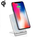 Q200 5W ABS + PC Ricarica rapida CAPPORTO CHARGE QI Wireless PAd per caricabatterie (argento)