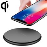 TOVYS-KC-N5 9V 1A Uscita cavo tondo smerigliato Qi Caricabatterie wireless a ricarica rapida standard, lunghezza cavo: 1m, Per iPhone X e 8 e 8 Plus, Galaxy S8 e S8 +, Huawei, Xiaomi, LG, Nokia, Google e altri smartphone (nero)