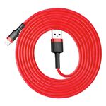 Baseus 1.5A 2M da USB a 8 pin ad alta densità Nylon Weave Cavo USB per iPhone, iPad (rosso)
