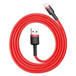 Baseus 2.4A 1M da USB a 8 pin ad alta densità Nylon Weave Cavo USB per iPhone, iPad (rosso)