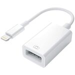 8 PIN a singolo adattatore per fotocamera porta USB, supporto IOS 9.2-11 System, Per iPhone, iPad (bianco)