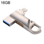 RQW-10F 2 in 1 USB 2.0 e 8 pin 16 GB Portachiavi Flash Drive, RQW-10F Chiavetta USB 2.0 2 in 1 e 8 pin da 16 GB con portachiavi