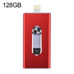 RQW-02 3 in 1 USB 2.0 e 8 pin e micro USB da 128 GB, RQW-02 Unità flash 3 in 1 USB 2.0 e 8 pin e micro USB da 128 GB (rosso)