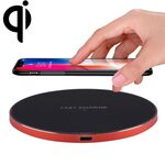 Q21 Stazione di ricarica wireless a ricarica rapida con indicatore luminoso, Per iPhone, Galaxy, Huawei, Xiaomi, LG, HTC e altri smart phone standard QI (rosso)