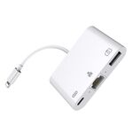 Adattatore di rete da 8 pin a RJ45 1000 Mbps + porta di ricarica + convertitore multifunzione di lettura USB della fotocamera