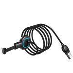 Mcdodo CA-5950 Razer Series Gomito da 180 gradi Design Gaming Cavo da 8 pin a USB con luce respiratoria a 7 colori, lunghezza: 1,2 m (nero)