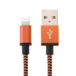 2A Style intrecciata USB a 8 Pin Sync Data / Cavo di ricarica, cavo: 1m (arancione)