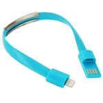 Cavo di ricarica dei dati di sincronizzazione del braccialetto indossabile per iPhone, iPad, lunghezza: 24 cm (blu)