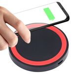 Pad di ricarica wireless standard del Qi universale (nero + rosso)