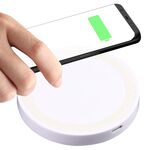 Pad di ricarica wireless rotondo standard QI universale da 5 W (bianco)