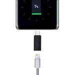 Adattatore guscio metallico maschio a 8 pin femmina a USB-C / tipo C, Adattatore con guscio in metallo maschio da 8 pin femmina a USB-C / tipo C (nero)