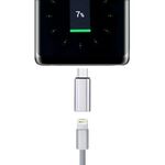 Adattatore guscio metallico maschio a 8 pin femmina a USB-C / tipo C, Adattatore con guscio in metallo maschio da 8 pin femmina a USB-C / tipo C (argento)