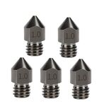 5 pezzi/confezione 1,75/1,0 mm MK8 ugello in acciaio temprato resistente alle alte temperature per stampante 3D estrusore hotend