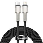 Baseus CATLJK-B01 Cafule Series 20W Type-C / USB-C a 8 pin PD cavo dati di ricarica in metallo, lunghezza: 2 m (nero)