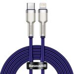 Baseus CATLJK-B05 Cafule Series 20W Type-C / USB-C a 8 pin PD cavo dati di ricarica in metallo, lunghezza: 2 m (viola)