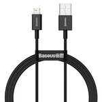Baseus Superior Series CALYS-C01 2.4A USB to 8 Pin Interface Fast Charging Data Cable, Cable Length:2m(Black)