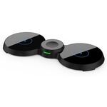 H20 15W Qi Standard 3 in 1 Caricabatterie wireless magnetico a forma di figura a 8 piani per telefoni e vigilanza Apple e AirPods (nero)