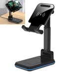 T6 Supporto pieghevole portatile 2 in 1 Ricarica wireless, Stile: carica singola (nero)