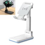 T6 Supporto pieghevole portatile 2 in 1 Ricarica wireless, Stile: carica singola (bianco)
