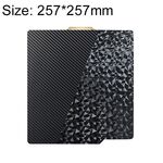 Piastra di stampa per stampante 3D bifacciale in fibra di carbonio PET e film diamantato PEO, dimensioni: 257x257 mm
