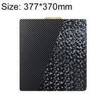 Piastra di stampa per stampante 3D bifacciale in fibra di carbonio PET e film diamantato PEO, dimensioni: 377x370 mm