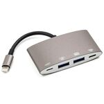 1040KEY Adattatore convertitore multifunzione da 8 pin a USB + Type-C / USB-C + OTG